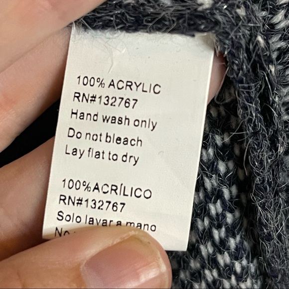 Baciano Long Line Cardigan Small Grey Striped Pattern - Picture 5 of 5